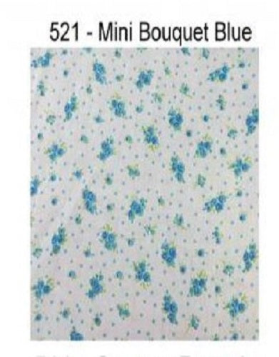 Polycotton Mini Bouquet Floral Fabric - 110cm Width - Blue