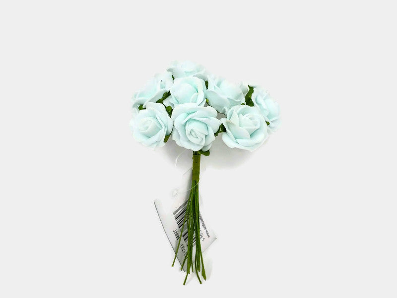 12 Miniature Foam Roses - Mint