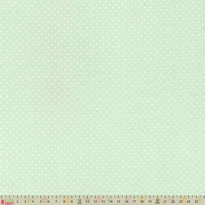 1 Metre Polycotton Mint Pin Spot Fabric x 112cm / 44" (pinm2)
