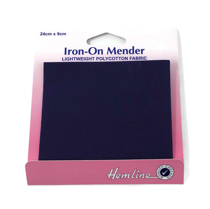 Iron-On Polycotton Mender Patch 24 x 9cm - Choice of Colour