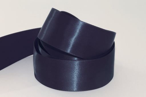 38mm x 20m Double Faced Navy Satin Ribbon