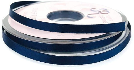 15mm x 20m Double Faced Navy Satin Ribbon