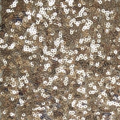 1 metre All Over 3mm Sparkle Sequins Fabric - Nude
