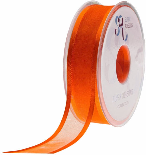 orange 10mm Satin Edge Organza x 25m