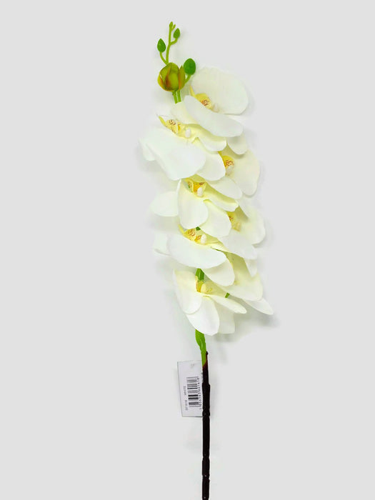 104cm Velvet Touch Orchid Stem - Ivory