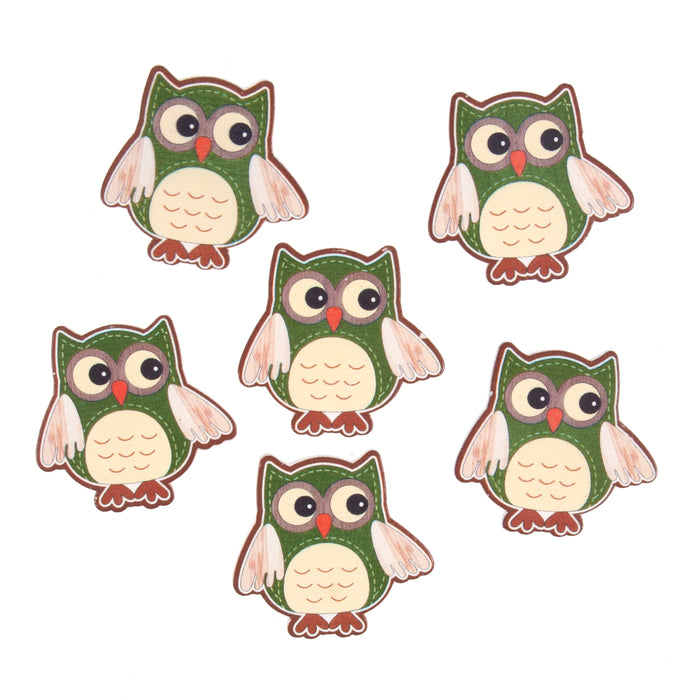 Craft Embellishment - Owls - Pack of 6