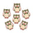 Craft Embellishment - Sleeping Owls - Pack of 6