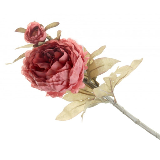 64cm Peony Flower Spray - Dusky Rose