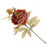 Peony - Burnt Orange/Brown (1 flower & 1 bud, 64cm long)