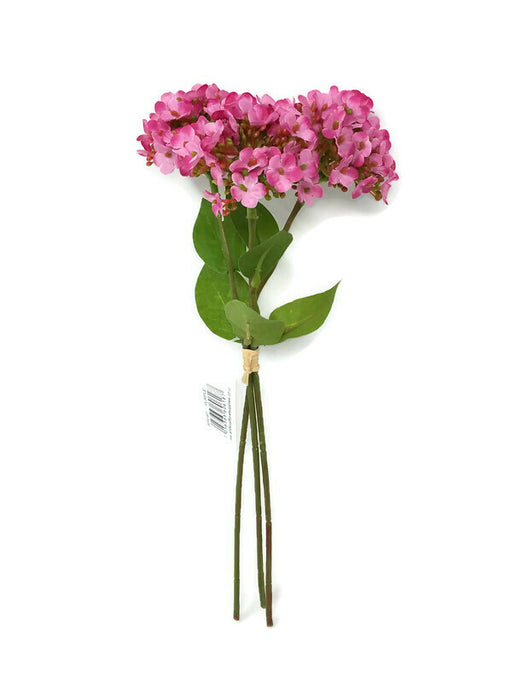 Petite Hydrangea Blossom Flower Posy x 32cm - Hot Pink