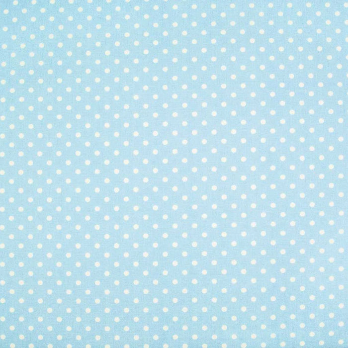 1 metre Polycotton Baby Blue  Pin Spot Fabric x 112cm / 44"