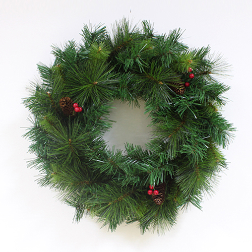 60cm Spruce Wreath with Pinecones & Berries