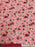 100% Cotton Flower Print Fabric on Pink Background - 1 metre