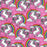 1 Metre 100% Cotton Poplin Fabric - Pink Unicorn