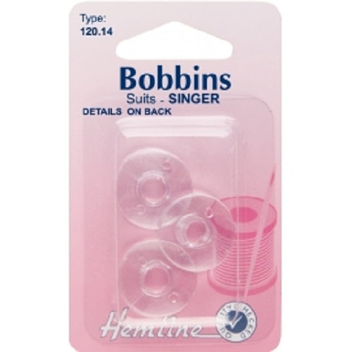Bobbins: Singer/Class 66K - Clear Plastic
