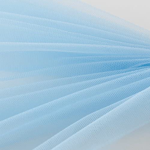1m Flare Free Dress Net Fabric x 132cm - Powder (baby blue)