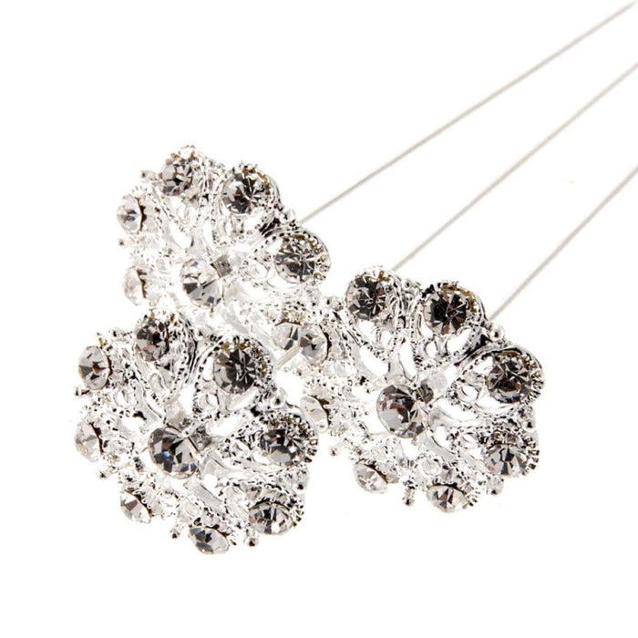 Princess Aurora Silver Brooches- 2.5cm Diameter - 3pcs per pk