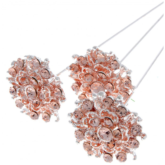 Princess Brooches Merida - Rose Gold - 2.5cm Diameter, 3pcs per pk