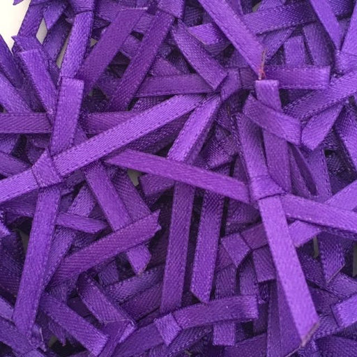 100 x 3mm satin bows Purple