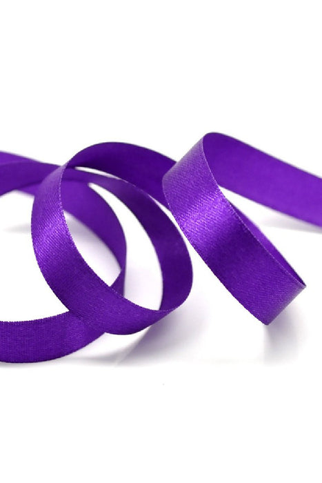 10mm x 20m Double Faced Purple Satin Ribbon