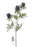 Purple Thistle & Flocked Leaves Spray x 40cm