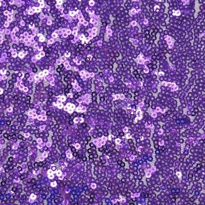 1 Metre Purple All Over 3mm Sparkle Sequins Fabric