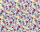 1 Metre  Spring Multi Coloured Small Floral on Ivory Background 100% Cotton Fabric x 112cm / 44"