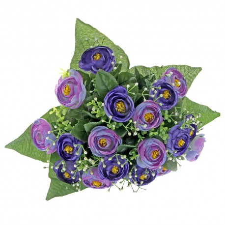 Ranunculus Bush - Mainly Purple & Slight Blue Mix (18 Heads) RN1801