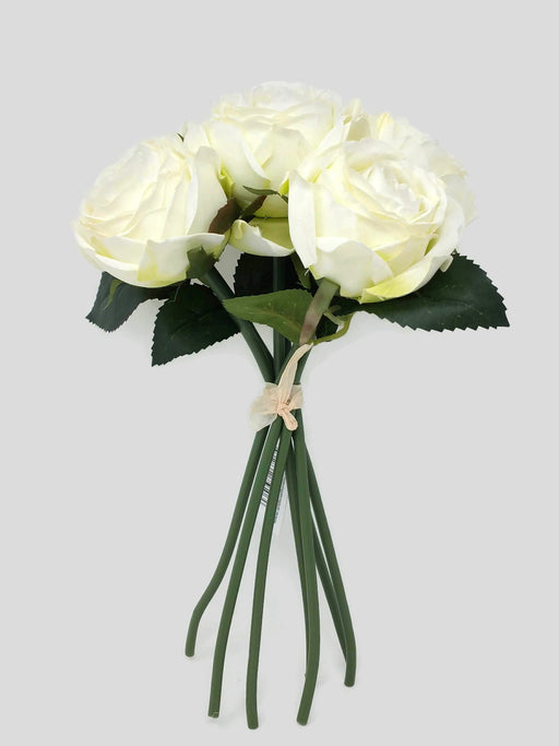 7 Head Ranunculus Rose Bunch - White