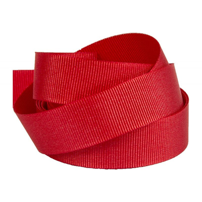 25mm x 20m Grosgrain Ribbon - Red