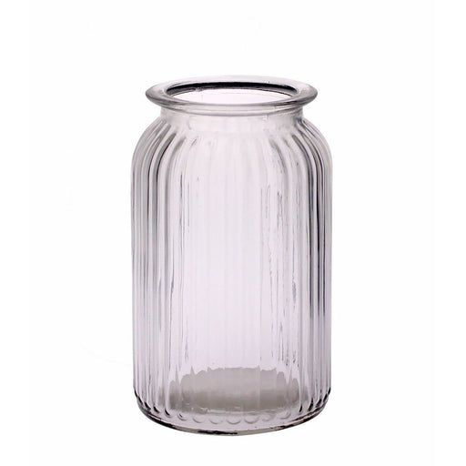 Ribbed Glass Vase x 18.5cm