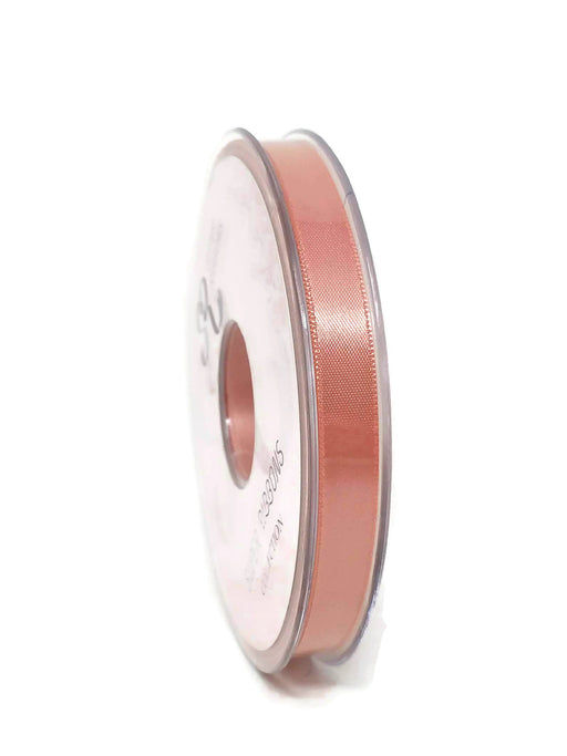 10mm x 20m Double Faced Satin Ribbon - Fashion Rose Gold