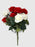 10 Head Open Rose Bush - Red & White