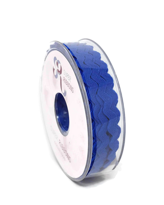 Ric Rac Ribbon Reel - 6mm x 20m - Royal Blue