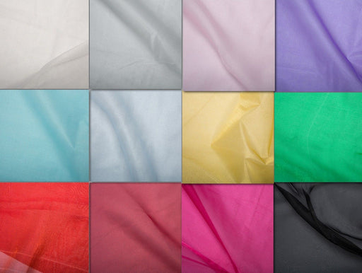 Chinese Crystal Organza Fabric x 145cm / 58" - Select Colour
