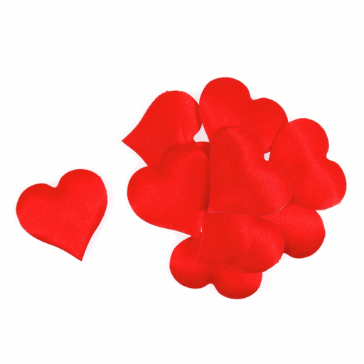 Pack of 15 Padded Red Hearts 2cm