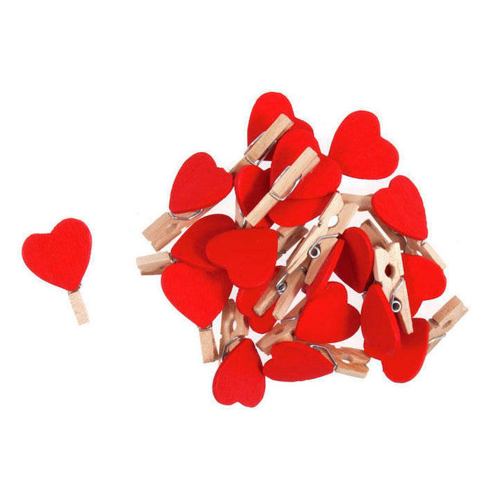 Pack of 20 Red Heart Craft Pegs