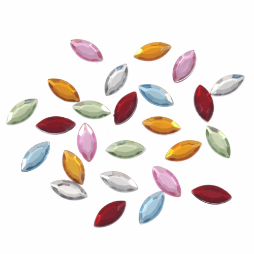 Pack of 80 oval Trimits Stick On Embellishments Gems