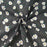 1 Metre Daisy Polycotton on Polkadot Black Background Fabric 112cm Width