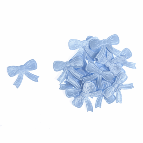 Flat Baby Blue Bows Pack of 70, 2.5cm approx