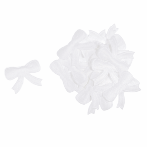 White Bows Pack of 70, 2.5cm approx