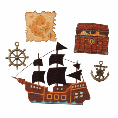 Craft Embellishments Pirate Treasure -  Pack of 5