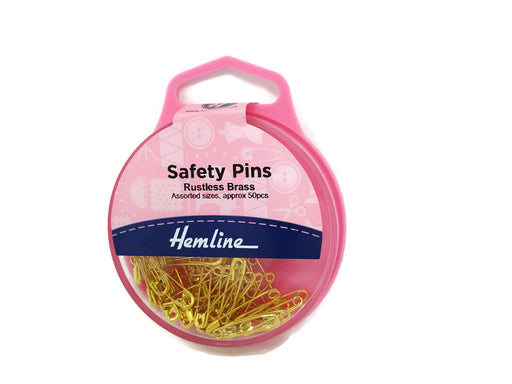 Assorted Rustless Brass Safety Pins - 50pcs