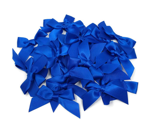 Satin Scatter Bows - 15mm Wide Ribbon x 100pcs - Royal Blue