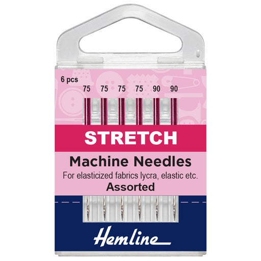 Hemline Mixed Size Sewing Machine Needles: Stretch