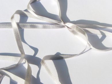 3mm x 50m Double Faced Satin Ribbon - Silver