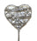 Single Silver Heart Wand