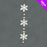 White Wooden Snowflake & Bead Hanger x 58cm