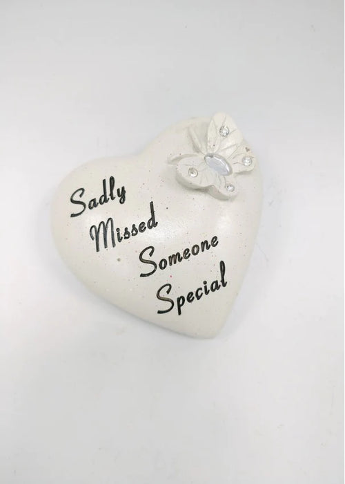 Small Diamante Heart with Butterfly - Someone Special .
