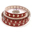 Red & Cream Heart Ribbon - 16mm x 20m